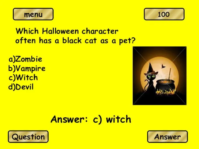 Which Halloween character often has a black cat as a