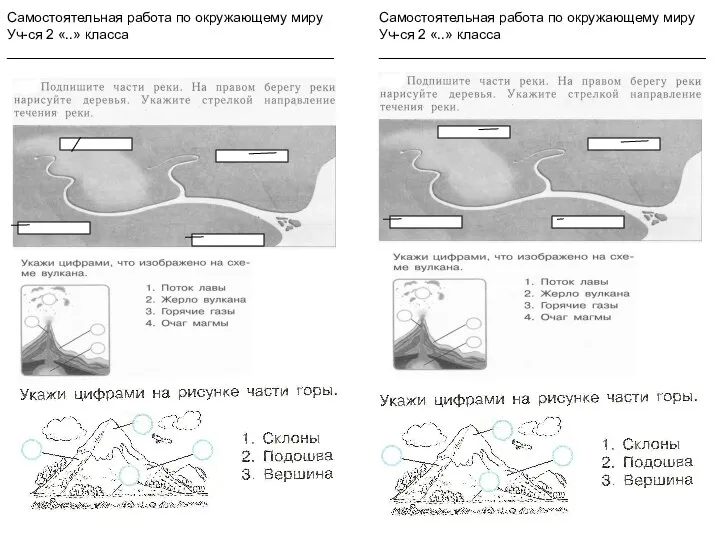 Самостоятельная работа по окружающему миру Уч-ся 2 «..» класса __________________________________________