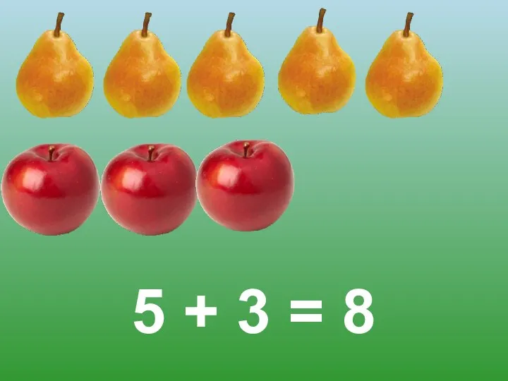 5 + 3 = 8