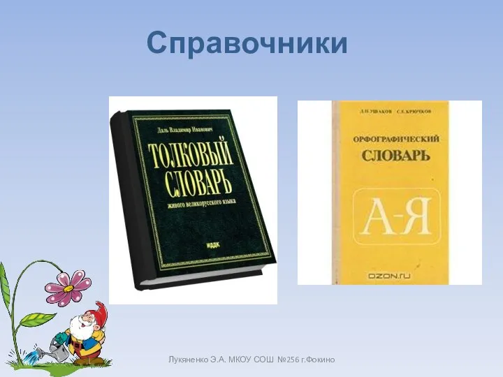 Справочники Лукяненко Э.А. МКОУ СОШ №256 г.Фокино