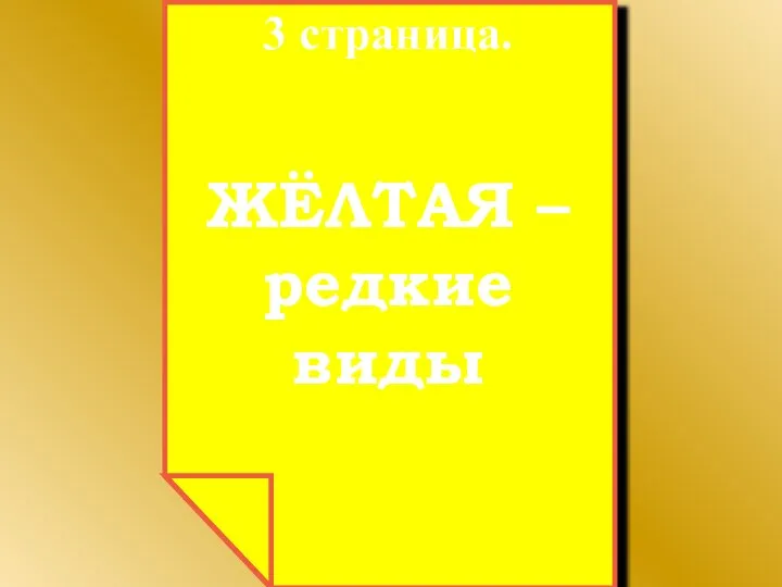 3 страница. ЖЁЛТАЯ – редкие виды