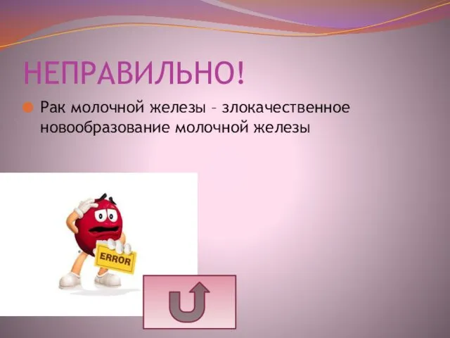 НЕПРАВИЛЬНО! Рак молочной железы – злокачественное новообразование молочной железы