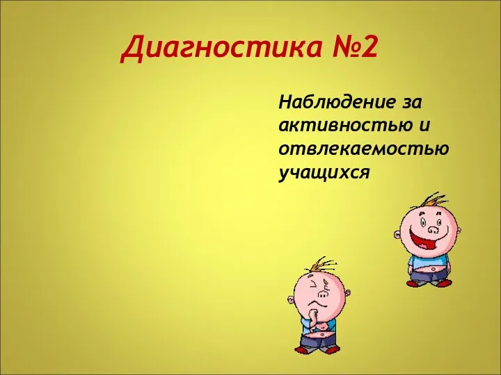 Диагностика №2 Наблюдение за активностью и отвлекаемостью учащихся