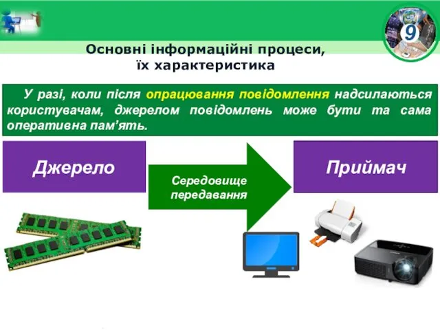 Основні інформаційні процеси, їх характеристика У разі, коли після опрацювання