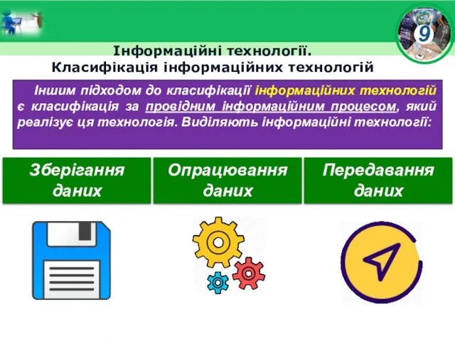 Інформаційні технології. Класифікація інформаційних технологій Іншим підходом до класифікації інформаційних