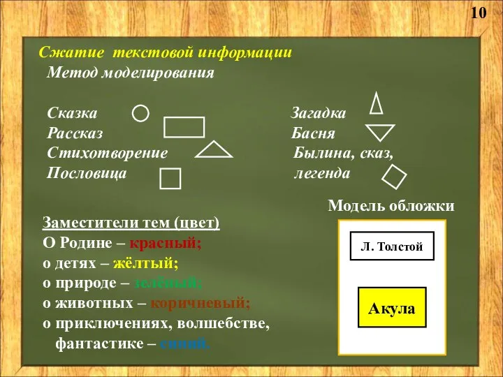 Заместители тем (цвет) О Родине – красный; о детях – жёлтый; о природе