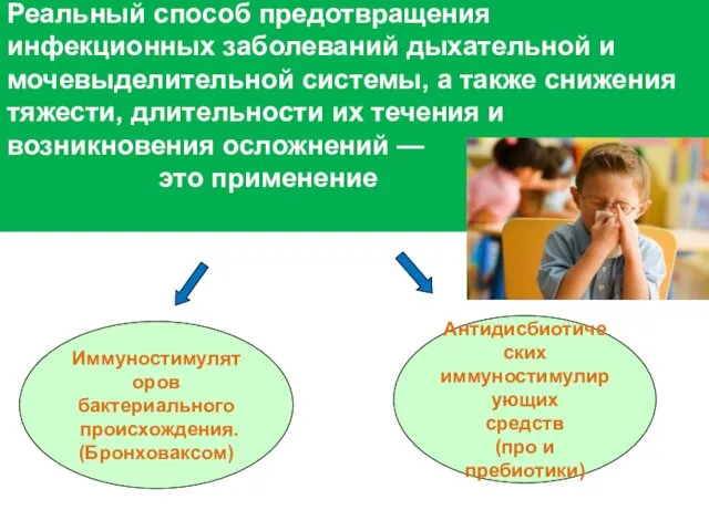 Реальный способ предотвращения инфекционных заболеваний дыхательной и мочевыделительной системы, а