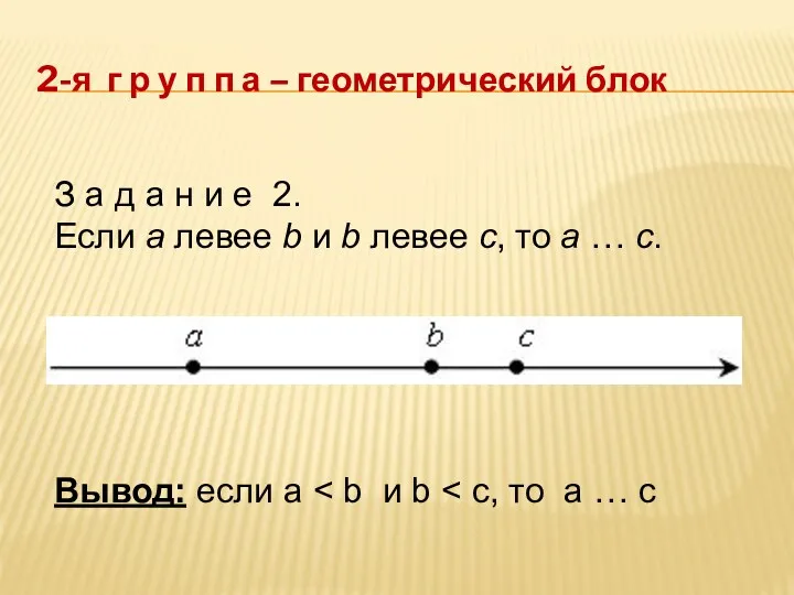 2-я г р у п п а – геометрический блок