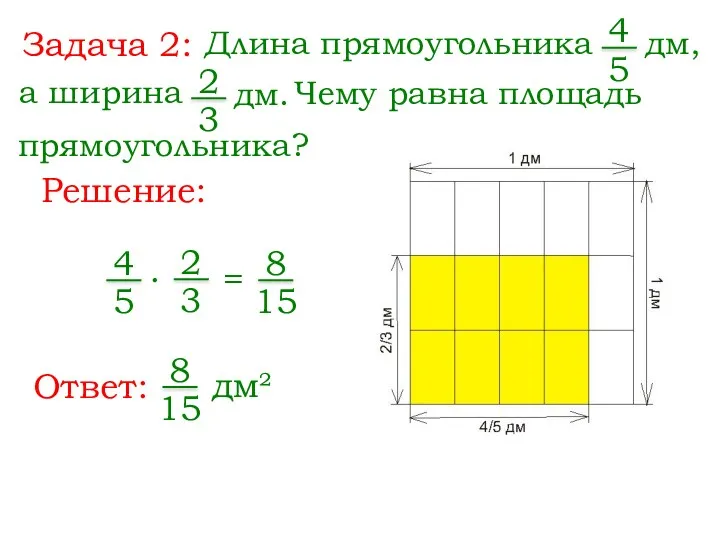 Задача 2: Длина прямоугольника 4 5 а ширина Решение: Ответ: