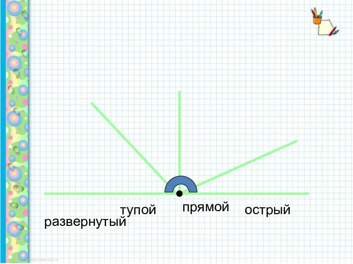 острый прямой тупой развернутый