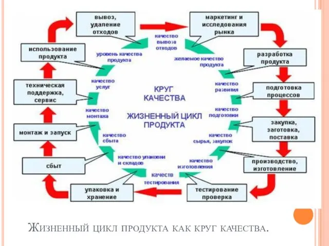 Жизненный цикл продукта как круг качества.