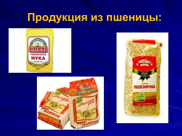 Продукция из пшеницы: