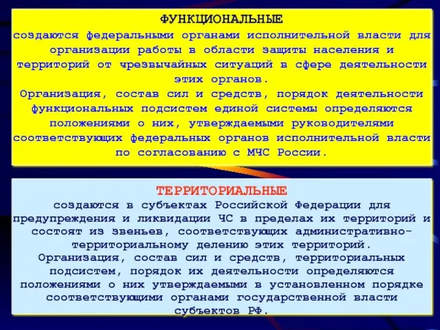 ФУНКЦИОНАЛЬНЫЕ создаются федеральными органами исполнительной власти для организации работы в