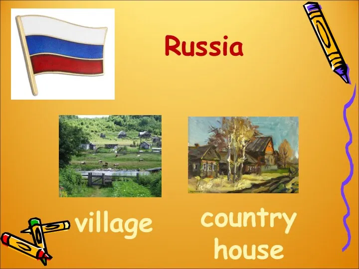 Russia village country house