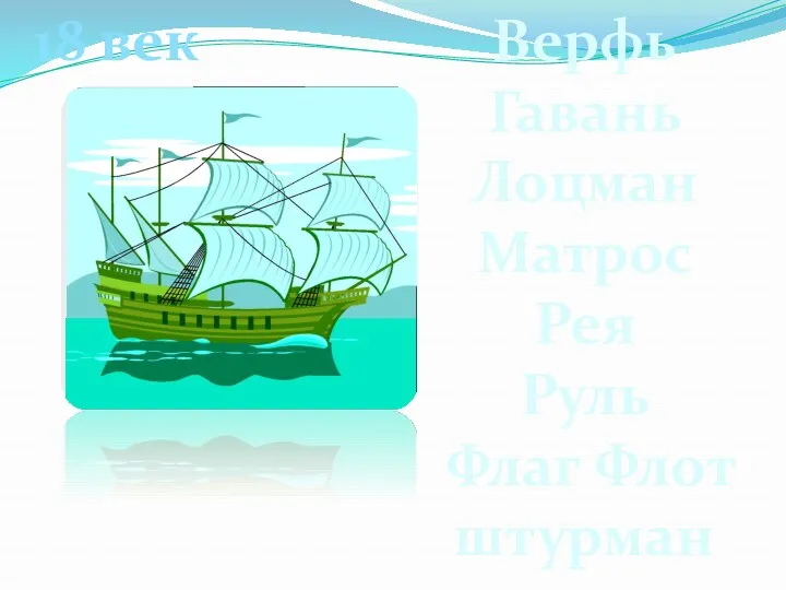 Верфь Гавань Лоцман Матрос Рея Руль Флаг Флот штурман 18 век
