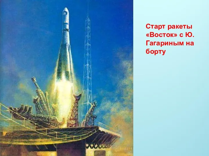 Старт ракеты «Восток» с Ю.Гагариным на борту