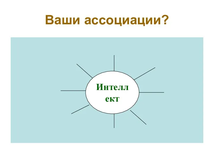 Ваши ассоциации? Интеллект