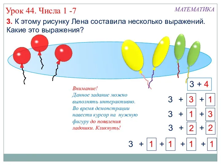 3. К этому рисунку Лена составила несколько выражений. Какие это