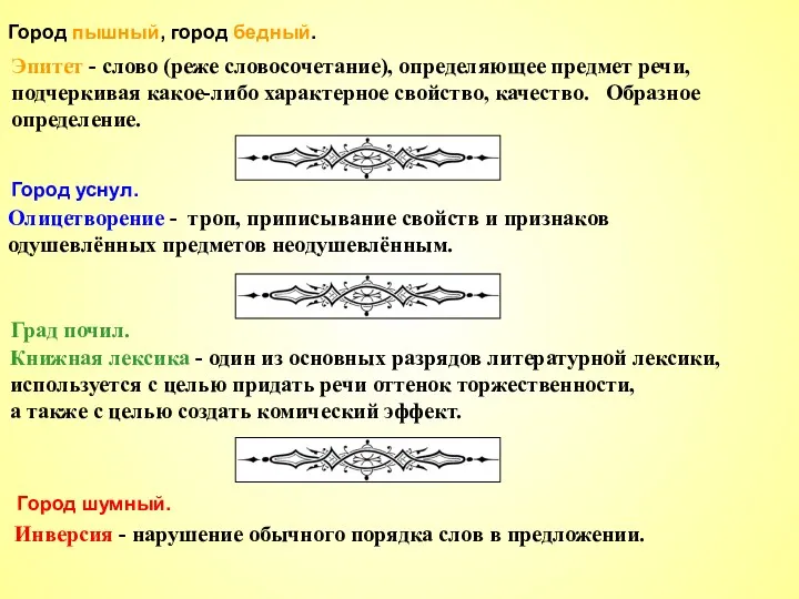 Город пышный, город бедный. Город шумный. Град почил. Город уснул.