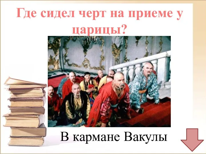 Где сидел черт на приеме у царицы? В кармане Вакулы