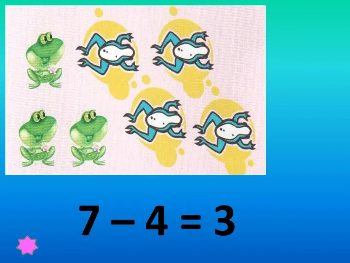 7 – 4 = 3