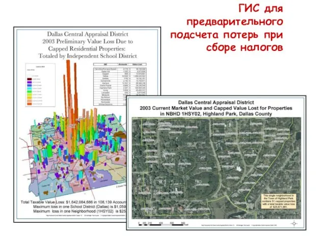 ГИС для предварительного подсчета потерь при сборе налогов