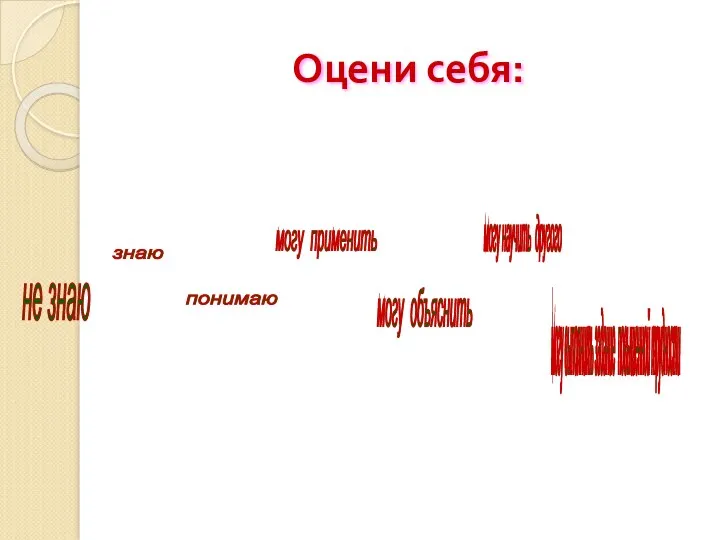 Оцени себя: могу выполнить задание повышенной трудности