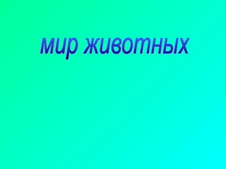 мир животных классификация