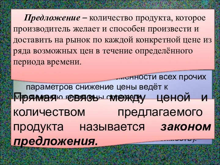 Спрос – это количество продукта, которое потребители готовы и в