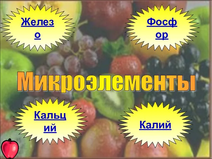 Микроэлементы Фосфор Калий Кальций Железо