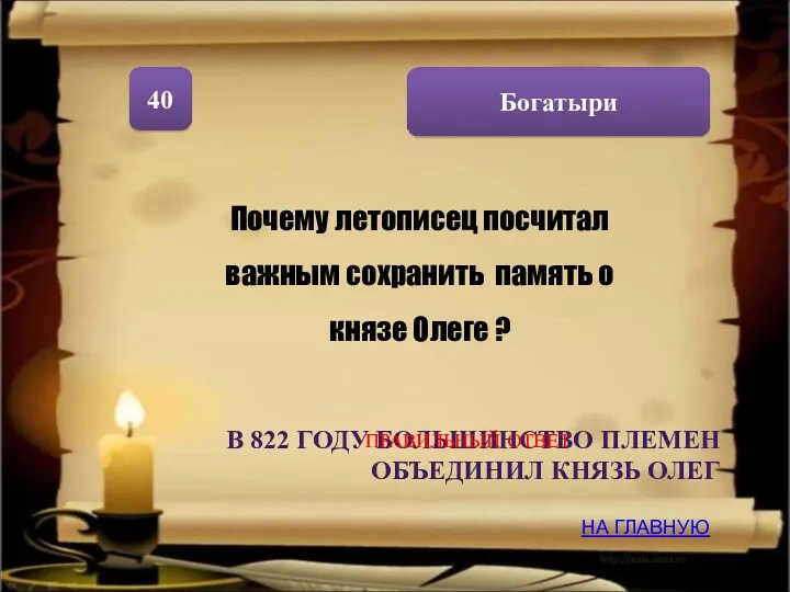 Богатыри 40 Почему летописец посчитал важным сохранить память о князе