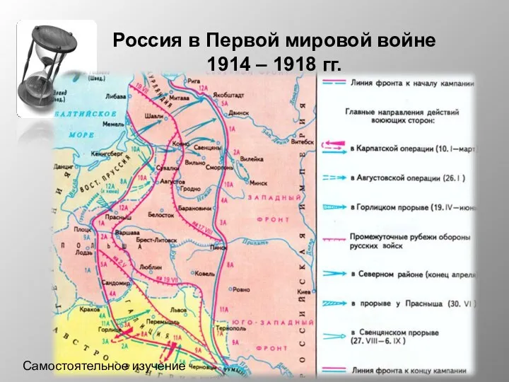 Россия в Первой мировой войне 1914 – 1918 гг. Самостоятельное изучение