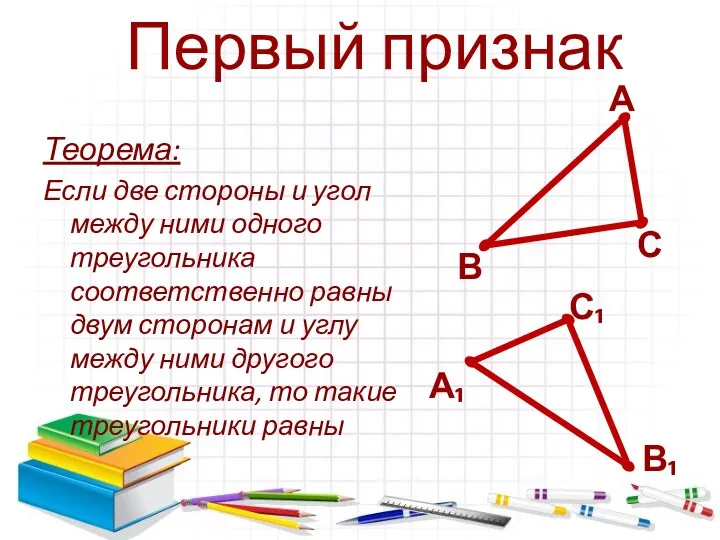 Теорема: Если две стороны и угол между ними одного треугольника