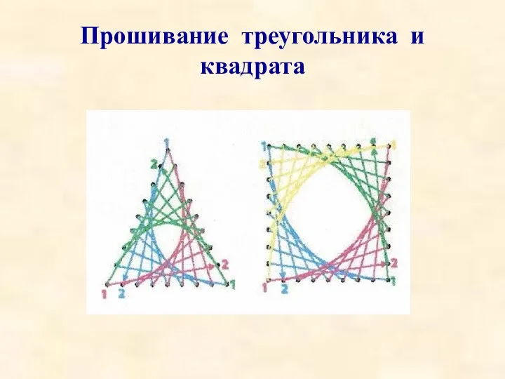 Прошивание треугольника и квадрата