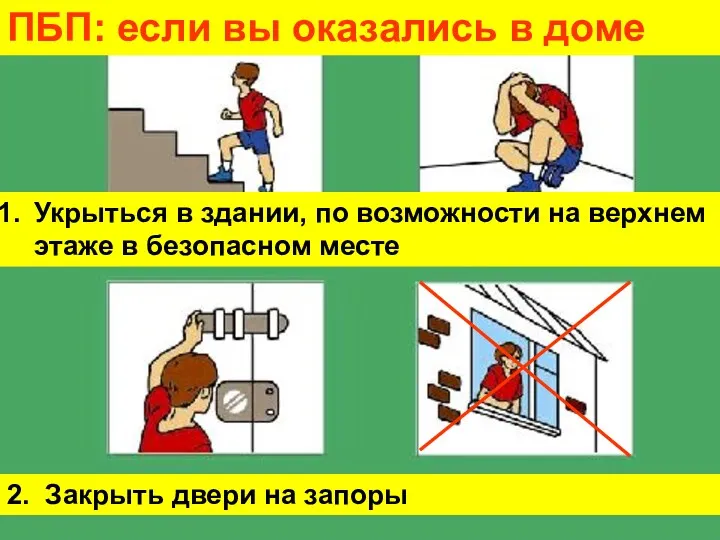 ПБП: если вы оказались в доме ПБП: если вы оказались в доме Укрыться