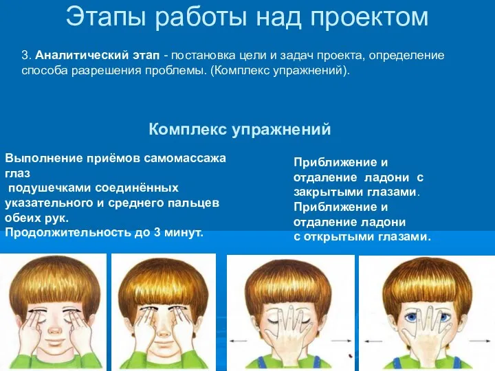 Комплекс упражнений Приближение и отдаление ладони с закрытыми глазами. Приближение