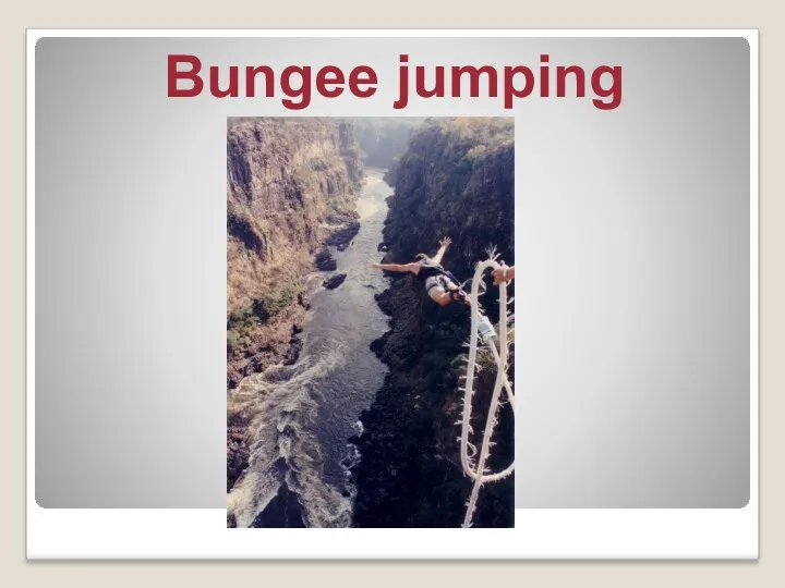 Bungee jumping