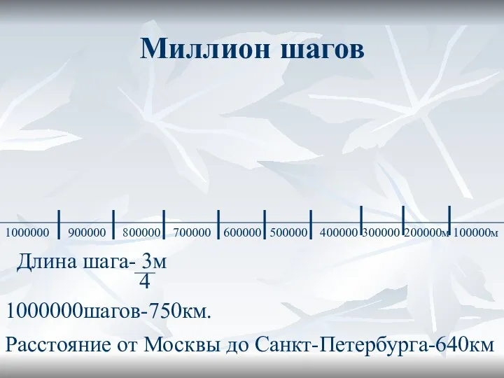 Миллион шагов 100000м 300000 400000 500000 600000 700000 800000 200000м