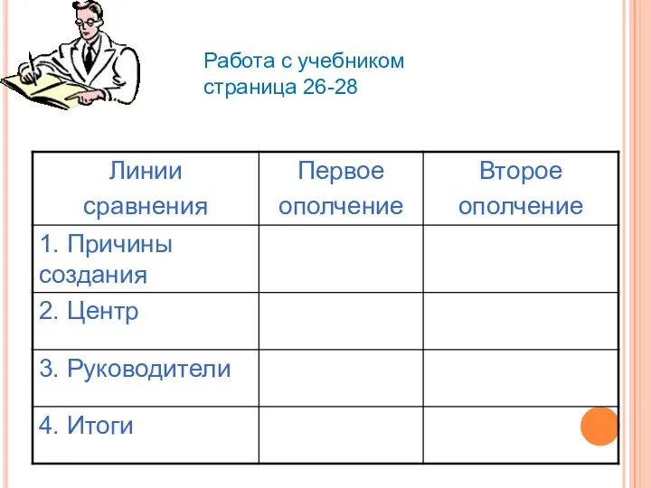 Работа с учебником страница 26-28