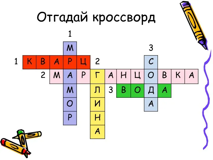 Отгадай кроссворд