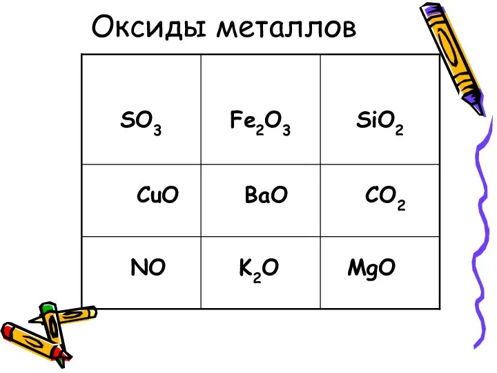 Оксиды металлов