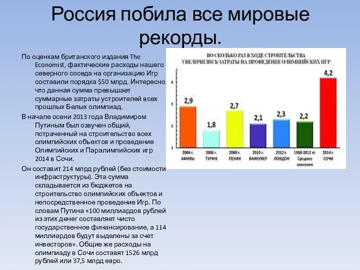 Россия побила все мировые рекорды. По оценкам британского издания The