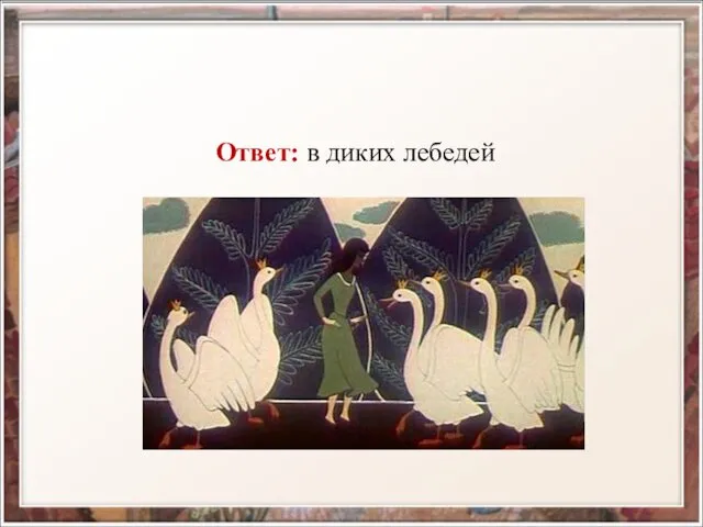 Ответ: в диких лебедей