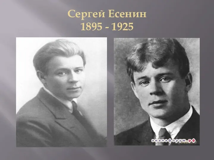 Сергей Есенин 1895 - 1925