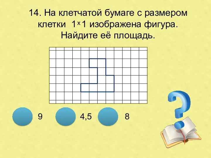 14. На клетчатой бумаге с размером клетки 1 ͯ 1 изображена фигура. Найдите