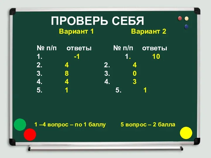 Вариант 1 Вариант 2 № п/п ответы № п/п ответы