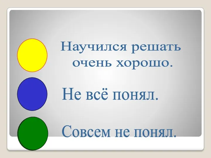 Научился решать очень хорошо. Не всё понял. Совсем не понял.