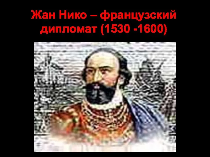 Жан Нико – французский дипломат (1530 -1600)