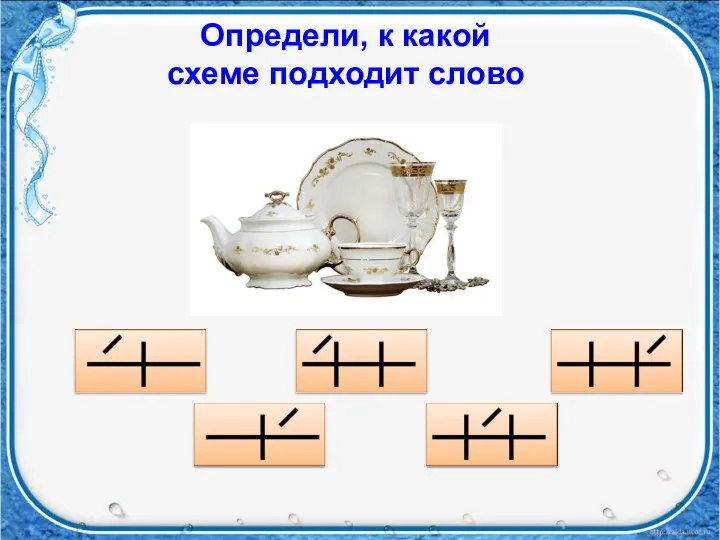 Определи, к какой схеме подходит слово