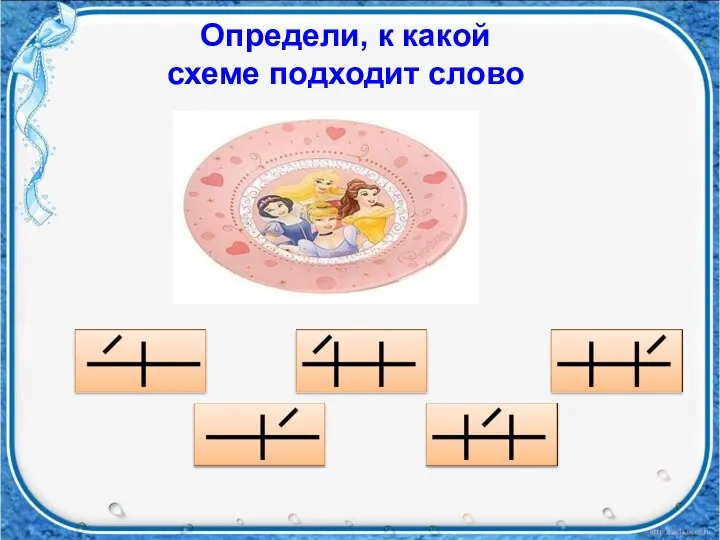 Определи, к какой схеме подходит слово